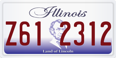 IL license plate Z612312