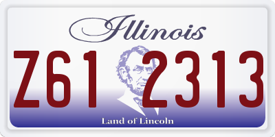 IL license plate Z612313