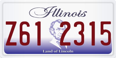 IL license plate Z612315