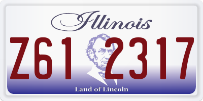 IL license plate Z612317