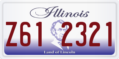 IL license plate Z612321