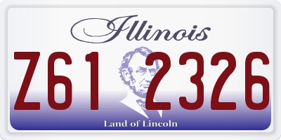 IL license plate Z612326