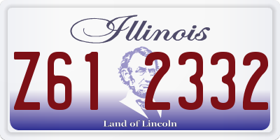IL license plate Z612332