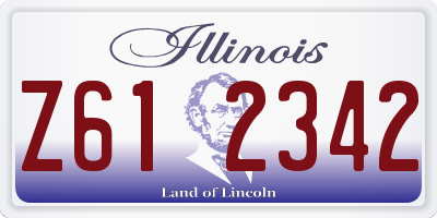 IL license plate Z612342