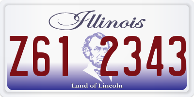 IL license plate Z612343