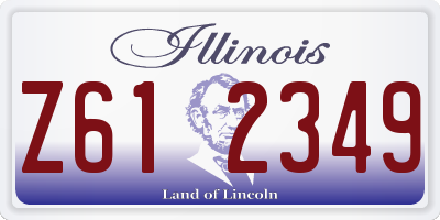 IL license plate Z612349