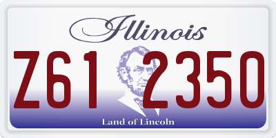 IL license plate Z612350