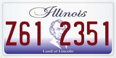 IL license plate Z612351