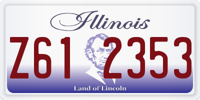 IL license plate Z612353