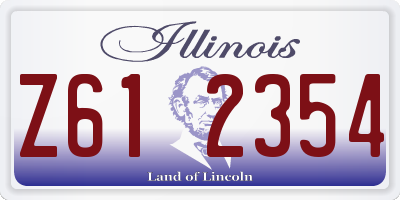 IL license plate Z612354