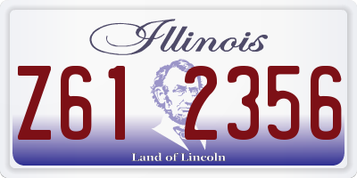 IL license plate Z612356