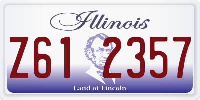 IL license plate Z612357