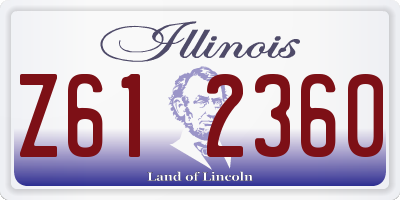 IL license plate Z612360