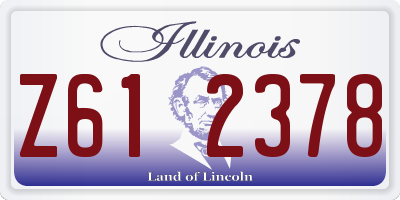 IL license plate Z612378
