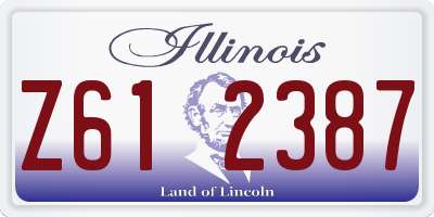 IL license plate Z612387
