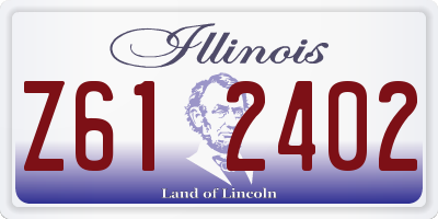 IL license plate Z612402