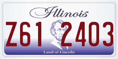 IL license plate Z612403