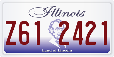 IL license plate Z612421