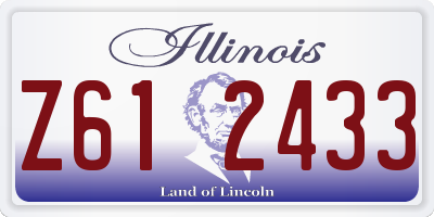 IL license plate Z612433
