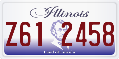 IL license plate Z612458