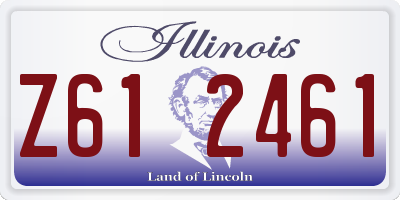 IL license plate Z612461