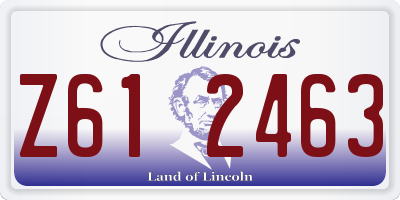 IL license plate Z612463