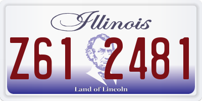 IL license plate Z612481