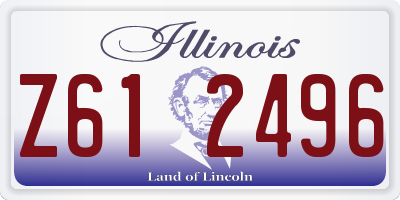 IL license plate Z612496