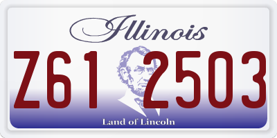 IL license plate Z612503