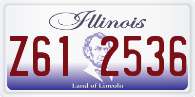 IL license plate Z612536