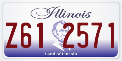 IL license plate Z612571