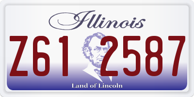 IL license plate Z612587