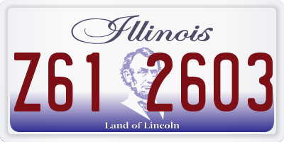 IL license plate Z612603