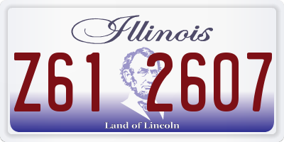 IL license plate Z612607