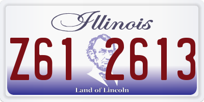 IL license plate Z612613