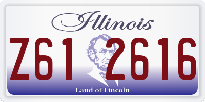 IL license plate Z612616