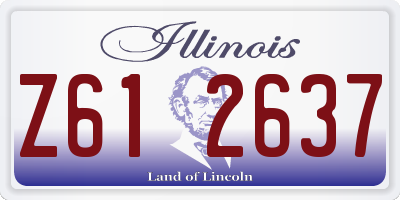 IL license plate Z612637