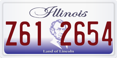IL license plate Z612654