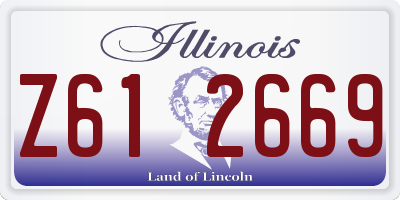 IL license plate Z612669