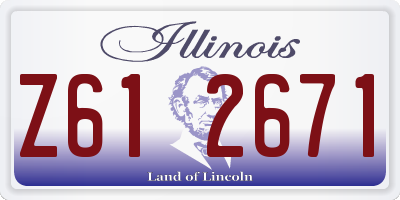 IL license plate Z612671