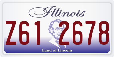 IL license plate Z612678