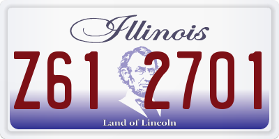 IL license plate Z612701