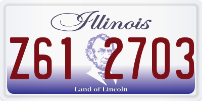 IL license plate Z612703