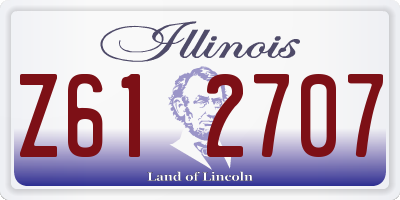 IL license plate Z612707