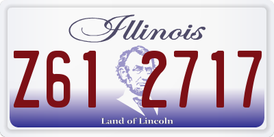 IL license plate Z612717