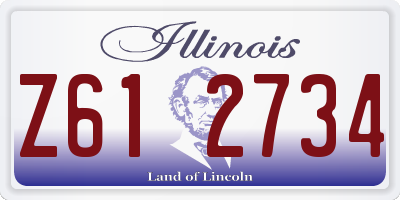 IL license plate Z612734