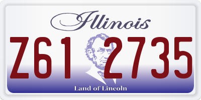 IL license plate Z612735