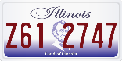 IL license plate Z612747