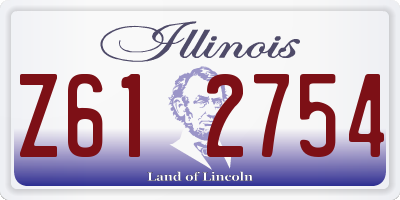 IL license plate Z612754
