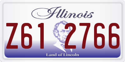 IL license plate Z612766
